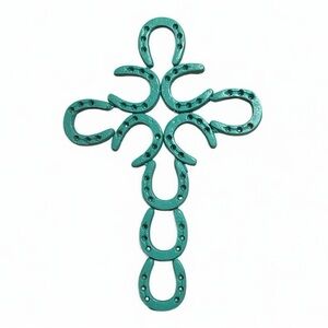 Handcrafted Horseshoe Cross Wall Decor